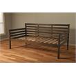 Kodiak Furniture Boho Daybed in Rustic Walnut Finish with Linen Stone Mattress