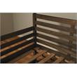 Kodiak Furniture Boho Daybed in Rustic Walnut Finish with Linen Stone Mattress