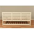 Kodiak Furniture Boho Wood Daybed in White Finish with Linen Aqua Mattress