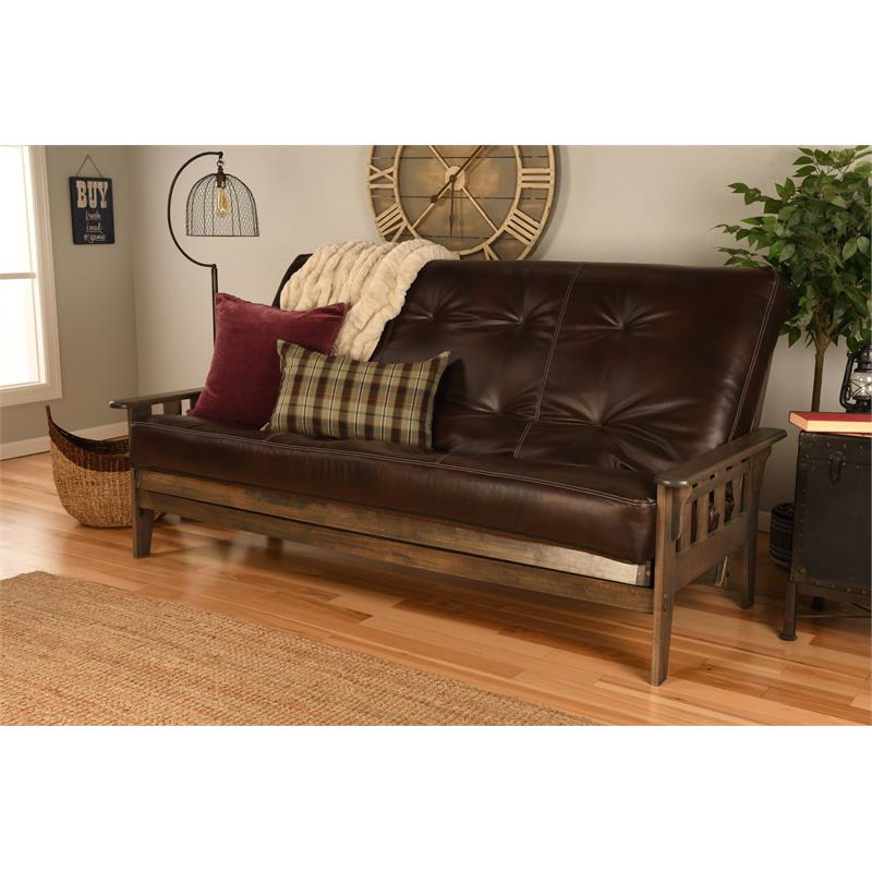 Kodiak Tucson Brown Queen Wood Futon Frame-Mattress Not Included