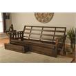 Kodiak Tucson Brown Queen Wood Futon Frame w/Storage-Mattress Not Included