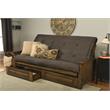 Kodiak Furniture Washington Queen-size Wood Storage Futon with Gray Mattress