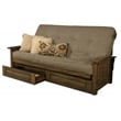 Kodiak Furniture Washington Queen-size Wood Storage Futon- Linen Stone Mattress