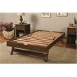 Boho Wood Pop Up Bed in Brown Finish with Tray-Mattress Not Included
