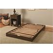 Boho Wood Pop Up Bed in Brown Finish with Tray-Mattress Not Included