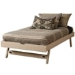 Boho Wood Solid Wood Pop Up Bed with White Frame-Mattress Not Included