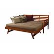 Kodiak Furniture Boho Wood Daybed/Pop Up Bed in Barbados Brown with Mattress