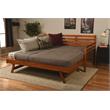 Kodiak Furniture Boho Wood Daybed/Pop Up Bed in Barbados Brown w/ Linen Mattress