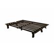 Carson Wood Futon Frame in Java Brown Finish-Mattress Not Included
