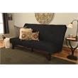 Kodiak Furniture Carson Wood Futon in Java Brown Finish w/ Suede Black Mattress
