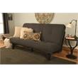 Kodiak Furniture Carson Wood Futon in Java Brown Finish w/Charcoal Gray Mattress