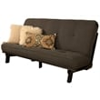 Kodiak Furniture Carson Wood Futon in Java Brown Finish w/Charcoal Gray Mattress
