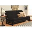 High-density Foam Full-size Black Twill Futon Mattress-Frame Not Included