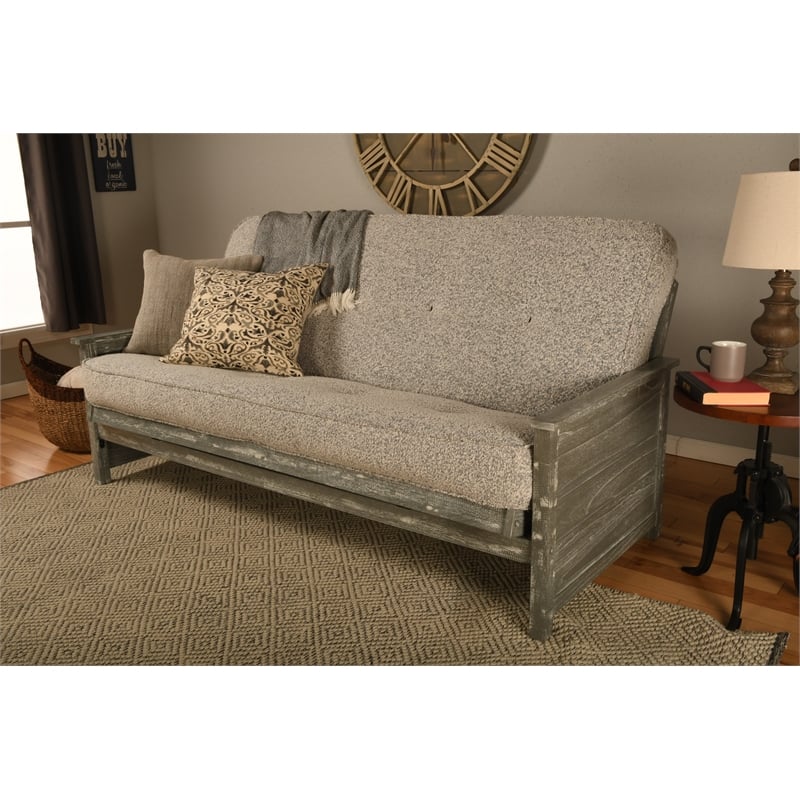 Kodiak Furniture Full-size Futon Mattress in Gray-Frame Not Included