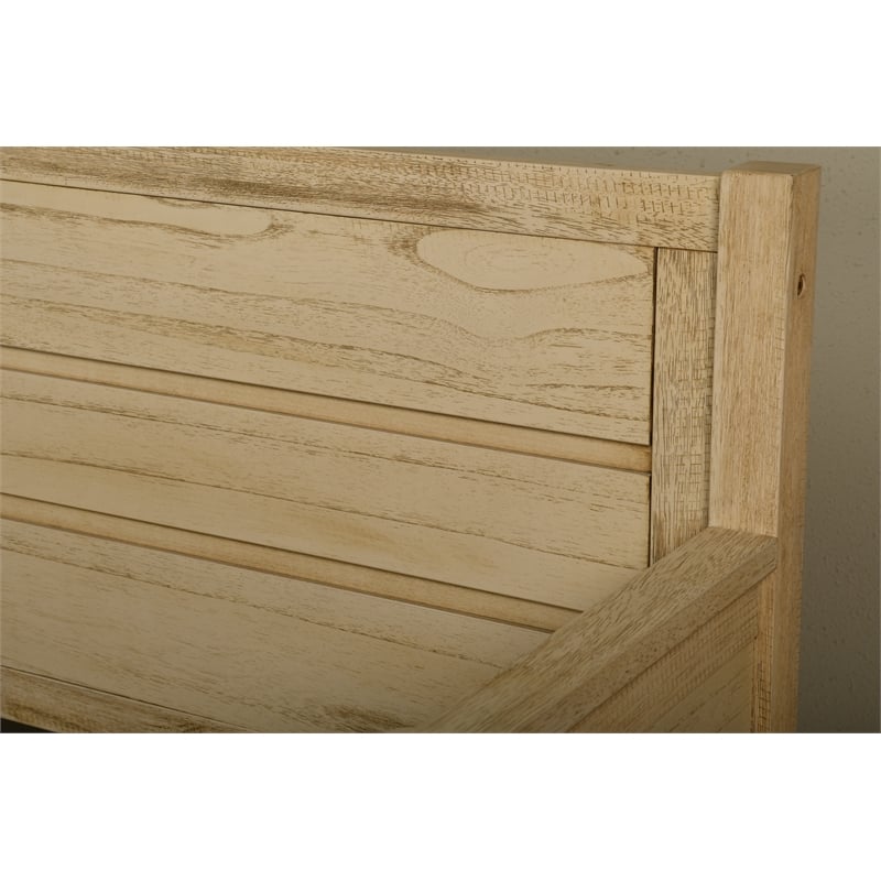 Kodiak Furniture Marisa Wood Daybed in Weathered White with Mattress