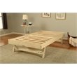 Marisa Pop Up Wood Trundle Bed Frame in White-Mattress Not Included