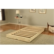 Kodiak Furniture Marisa Pop Up Wood Trundle Bed in Weathered White with Mattress