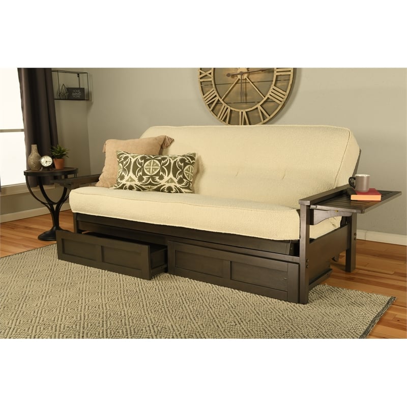 Kodiak Furniture Alamosa Sofa Sleeper Includes Storage and Canton Cream Mattress