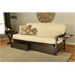 Kodiak Furniture Alamosa Sofa Sleeper Includes Storage and Canton Cream Mattress