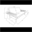 Kodiak Furniture Alamosa Sofa Sleeper Includes Storage and Canton Cream Mattress