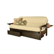 Kodiak Furniture Alamosa Sofa Sleeper Includes Storage and Canton Cream Mattress
