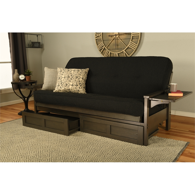 Kodiak Furniture Alamosa Sofa Sleeper Includes Storage and Canton Black Mattress