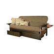 Kodiak Furniture Alamosa Sofa Sleeper with Storage and Linen Stone Gray Mattress