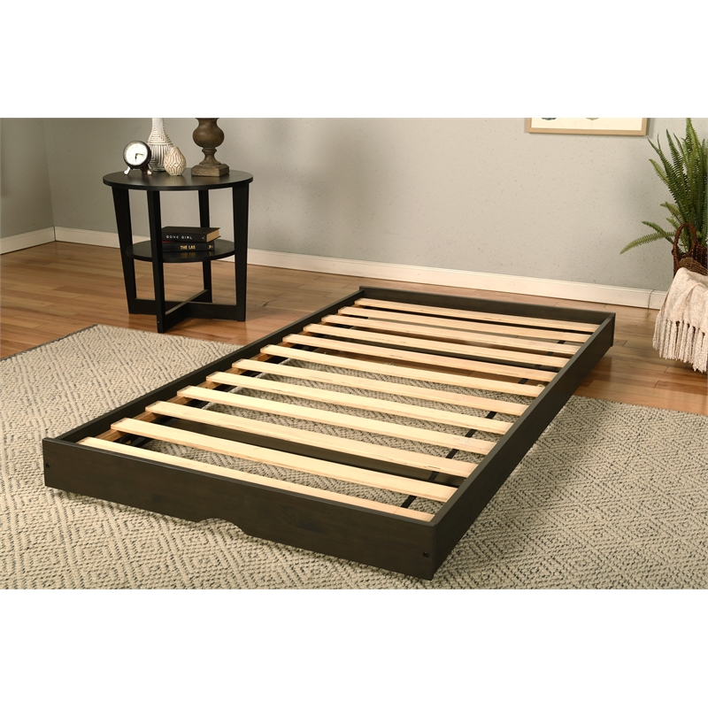 Sloane Wood Pop Up Trundle in Graystone Finish-Mattress Not Included