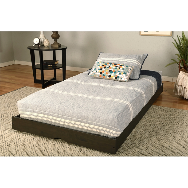 Sloane Wood Pop Up Trundle in Graystone Finish-Mattress Not Included