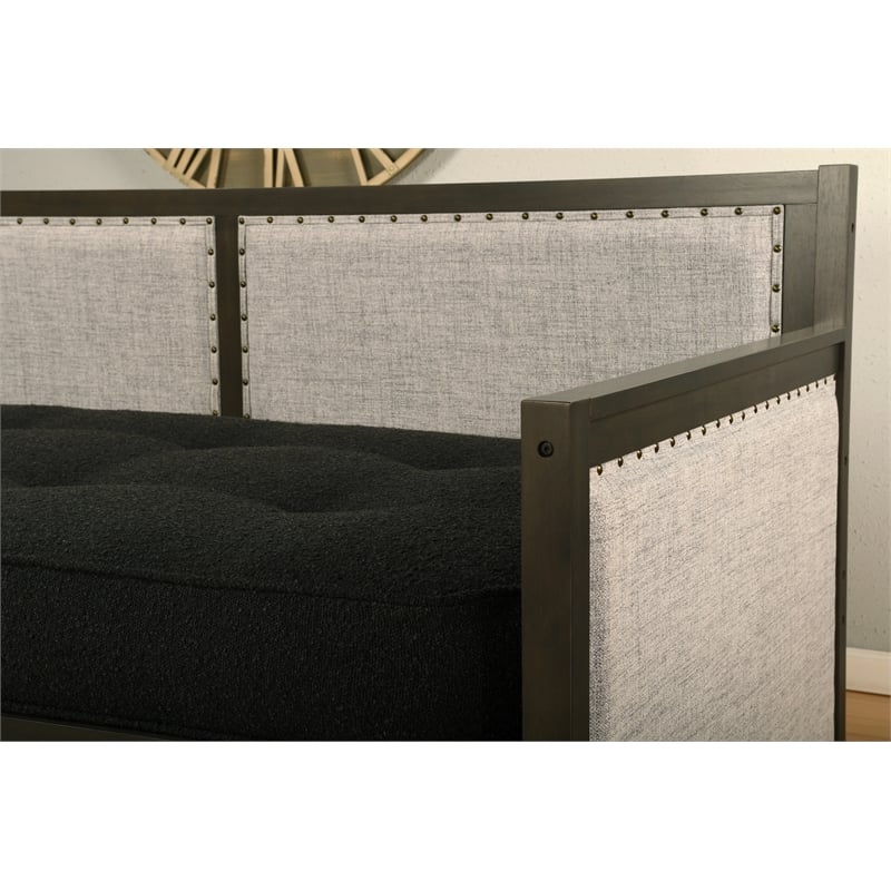 Kodiak Furniture Sloane Wood Daybed in Graystone Finish includes Black Mattress