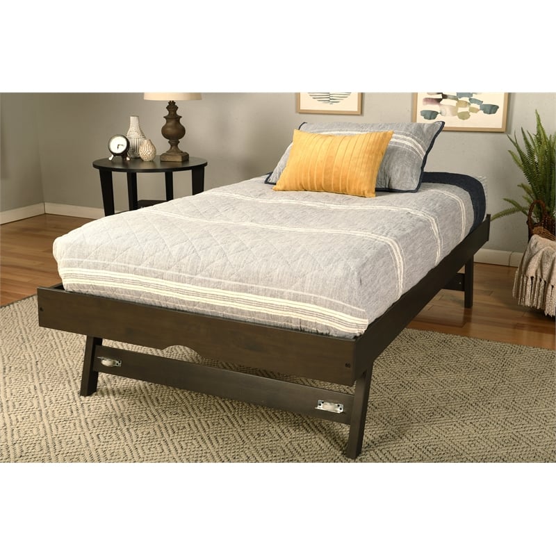 Sloane Wood Pop Up in Graystone Finish - includes Black Mattress