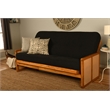 Kodiak Furniture Westport Full-size Wood Futon Set in Honey w/ Black Mattress
