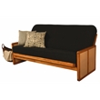 Kodiak Furniture Westport Full-size Wood Futon Set in Honey w/ Black Mattress