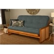Kodiak Furniture Westport Full-size Wood Futon Set in Honey with Aqua Mattress