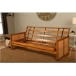 Kodiak Furniture Westport Full-size Wood Futon Set in Honey w/ Charcoal Mattress