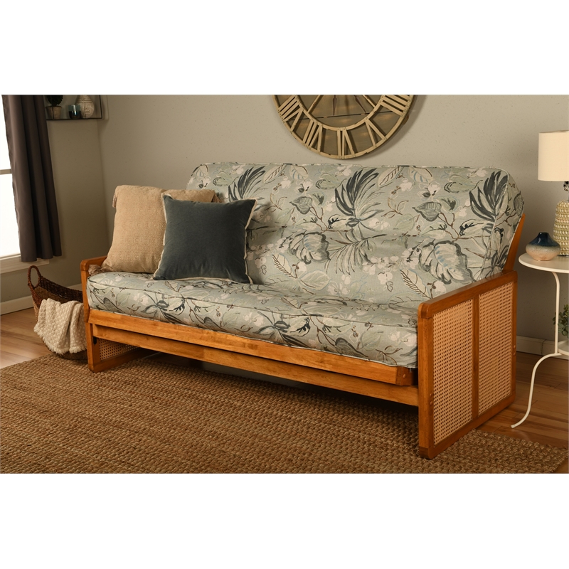 Kodiak Furniture Westport Full Wood Futon Set in Honey w/Takara Rain Mattress