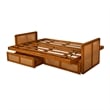Kodiak Furniture Westport Full-size Wood Futon Set w/ Storage and Cream Mattress