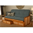 Kodiak Furniture Westport Full-size Wood Futon Set w/ Storage and Aqua Mattress