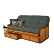 Kodiak Furniture Westport Full-size Wood Futon Set w/ Storage and Aqua Mattress
