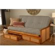 Kodiak Furniture Westport Full Wood Futon Set w/ Storage & Seaport Blue Mattress