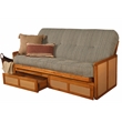 Kodiak Furniture Westport Full Wood Futon Set w/ Storage & Seaport Blue Mattress