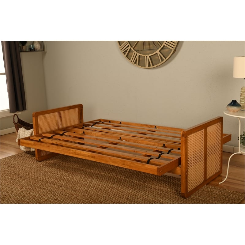 Westport Full-size Wood Futon Frame in Honey - Mattress not included