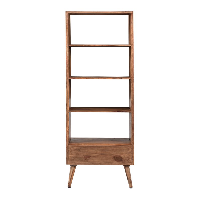 Coast To Coast Imports Brownstone Nut Brown 4-Open Fixed Shelves Etagere