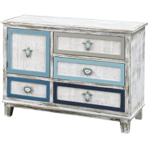 coast to coast imports tide pool 1-door 4-drawers cabinet in multi-color