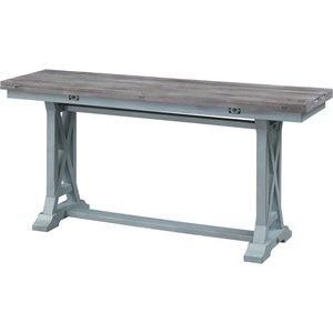 coast to coast imports bar harbor solid wood blue fold out console table