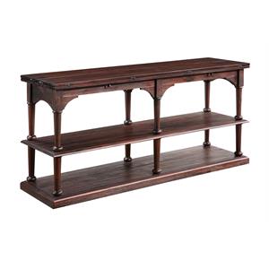 coast to coast imports brown fold out console table