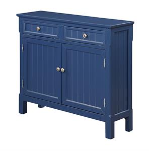 coast to coast imports blue two door two drawer cupboard