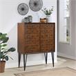 Coast to Coast Imports Oxford Distressed Brown Wood Two Door Bar Cabinet
