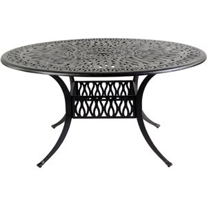 shield outdoor comfort care signature metal patio dining table in black