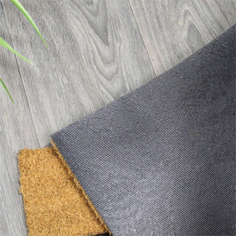 Outdoor Indoor Doormat 18 X 30 Gray / Beige / Black Rubber Backed